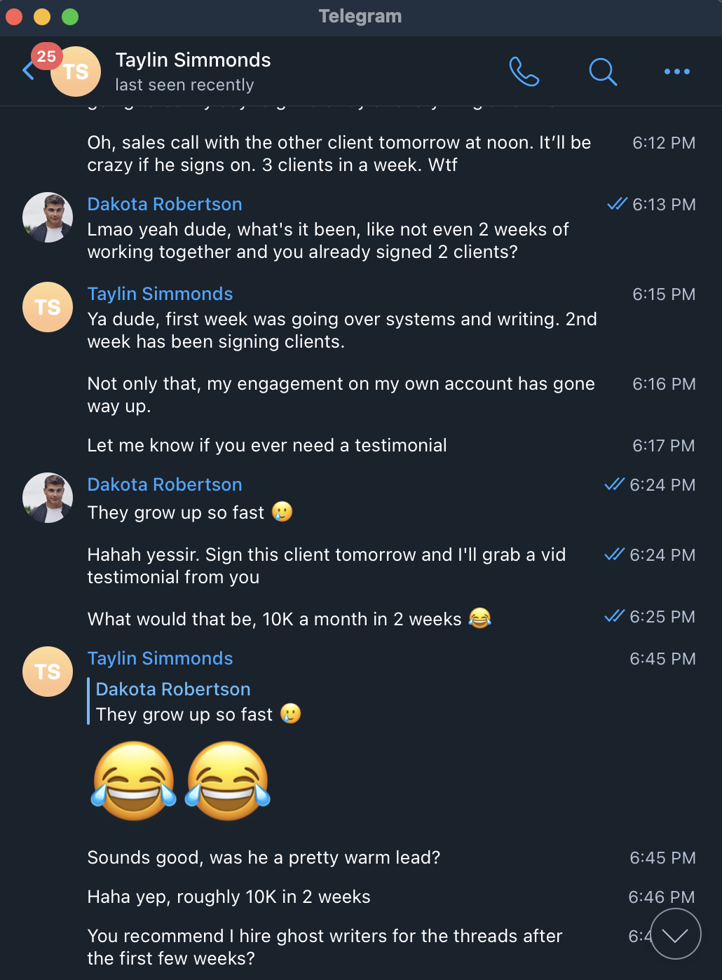 Taylin Simmonds — $10K in 2 weeks